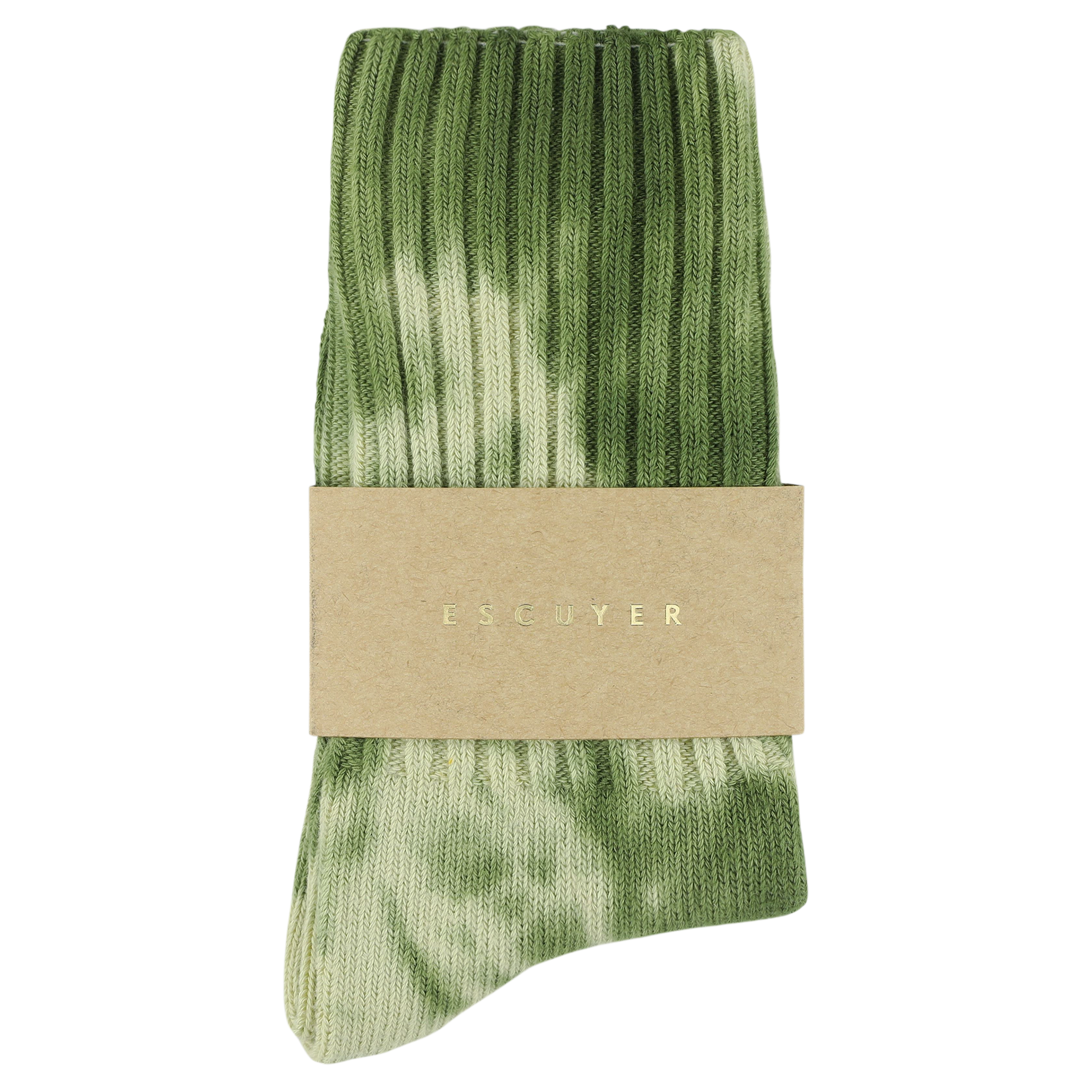 ESCUYER - Wholesale Socks - Women's - Women Tie Dye Socks - Olive1