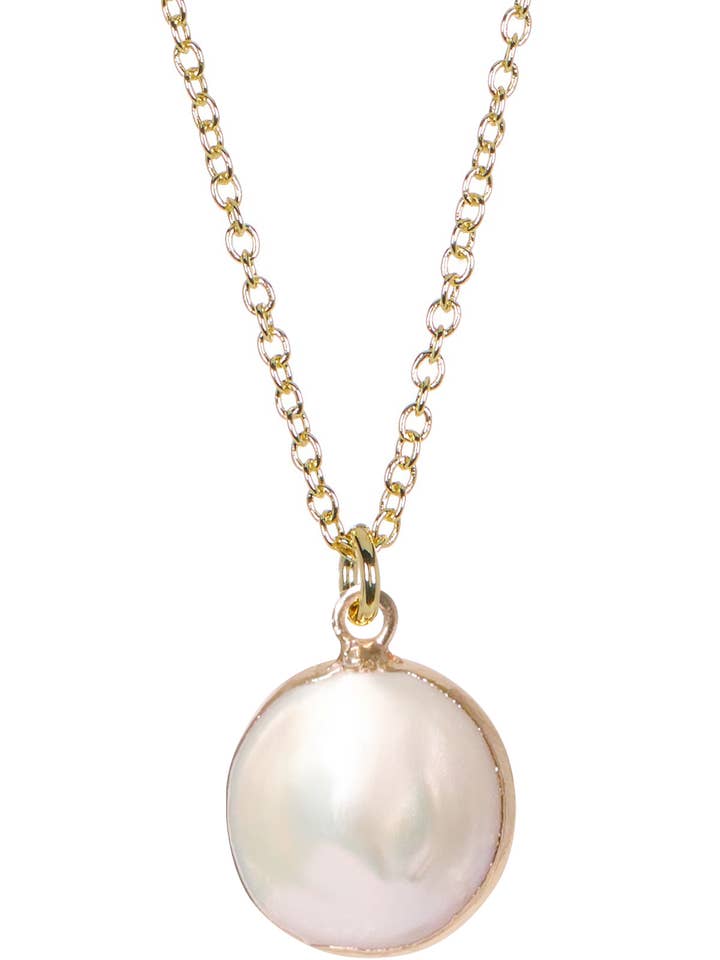 Baroque Pearl Charm Necklace - GF for wholesale by Zoey Simmons