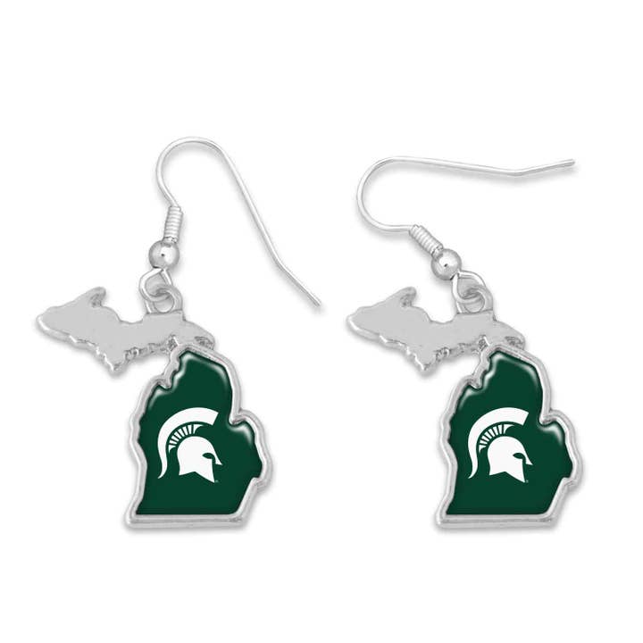 Michigan State Spartans State of Mine Earrings for wholesale by From The Heart
