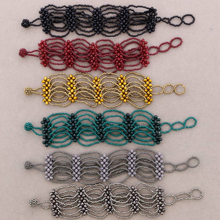 Sonata - Wholesale Snap Jewelry - Faceted Crystal Bead Bracelet1