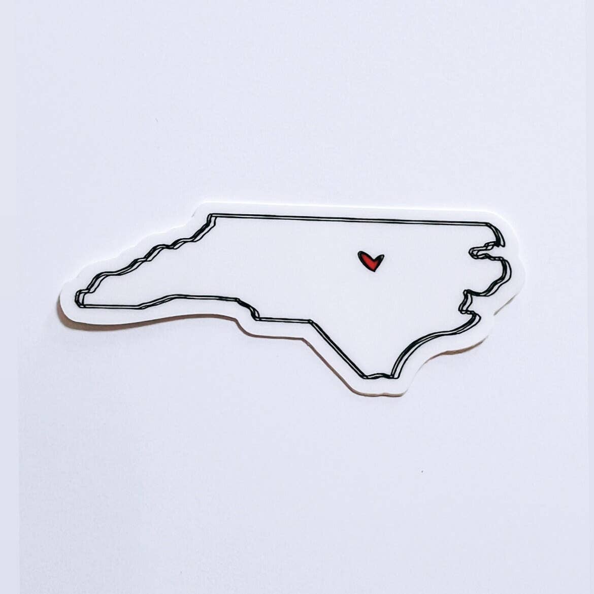 Positively North Carolina - Wholesale Sticker - North Carolina Minimalist Heart Vinyl Sticker4