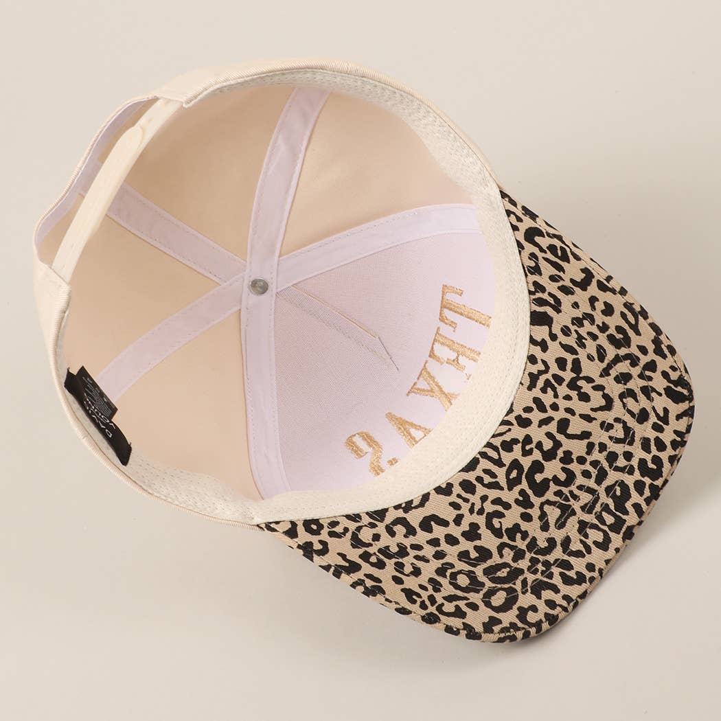 Fashion City - Wholesale Trucker Hat - Unisex - TEXAS Embroidery Leopard Two-Tone Trucker Hat3