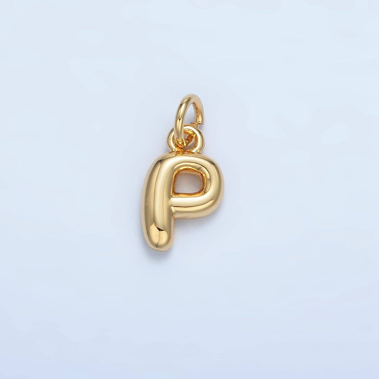 Aim Eternal - Wholesale Individual Charm/Pendant - 16K Gold Filled 10mm Initial Letter Chubby Balloon Mini Charm | A1591 - A160315