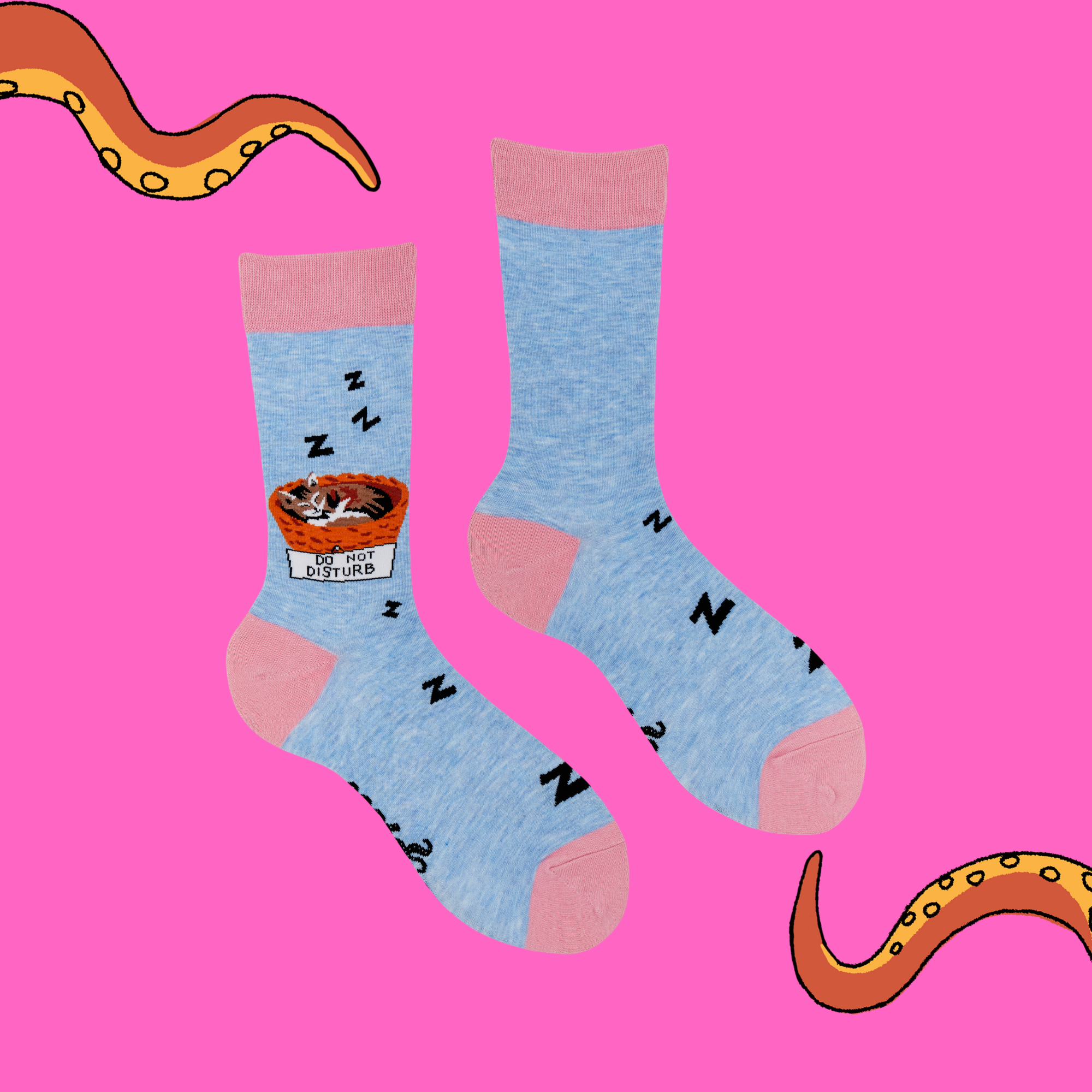 BLUE MARL Cat Socks - Cat-Nap for wholesale on Faire2