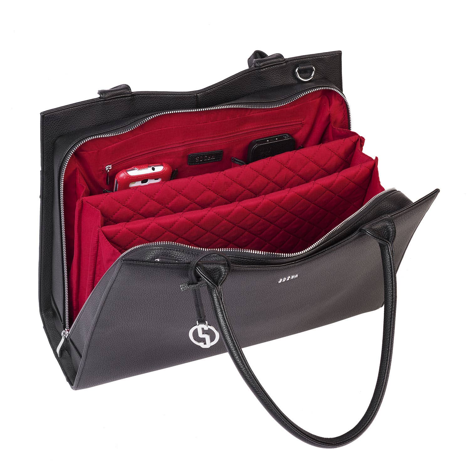 Socha - Venta al por mayor Bolsa de portátil - Mujer - Bolsa para ordenador portátil/bolsa de negocios para mujer - negro recto de 15 pulgadas13