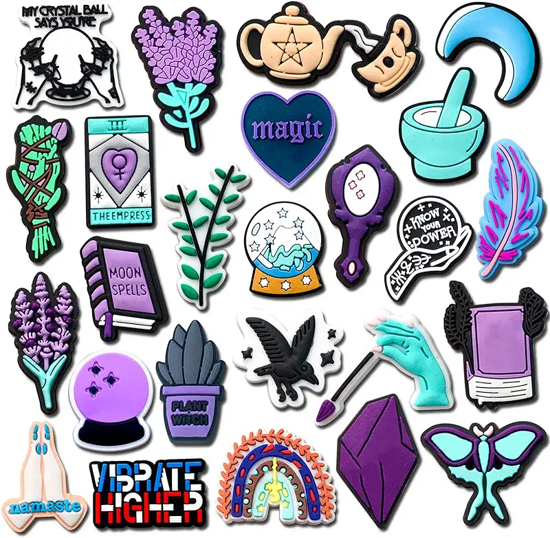 SugarQuoteMeNot LLC - Wholesale Shoe Accessories - 15 Magical and Mystical Themed Shoe Charms2