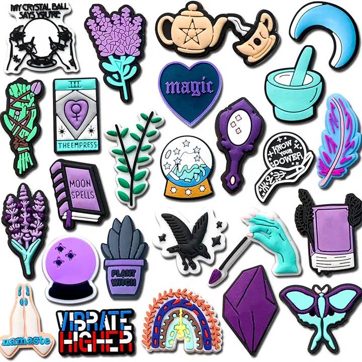 SugarQuoteMeNot LLC - Wholesale Shoe accessories - 15 Magical and Mystical Themed Shoe Charms2