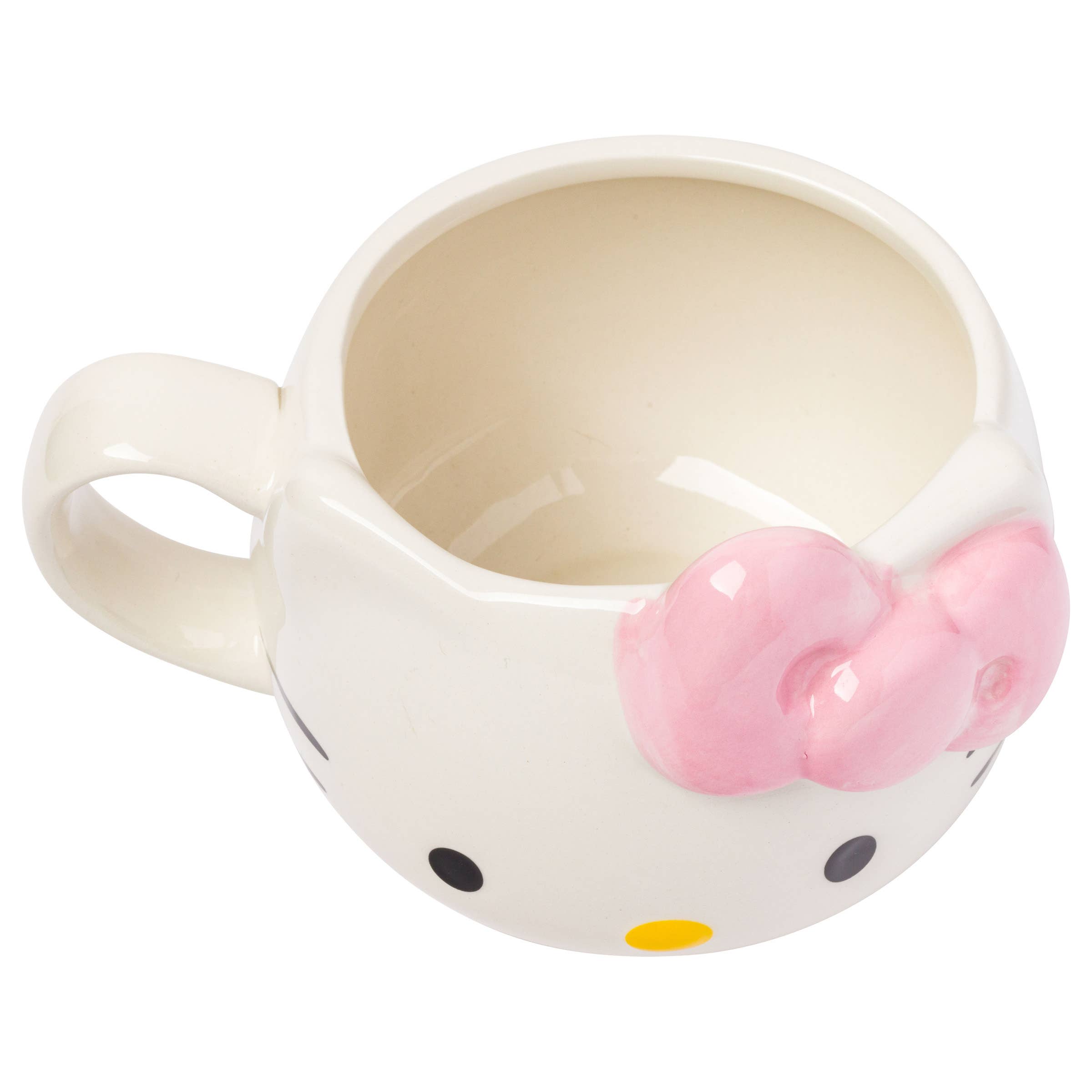 Silver Buffalo - Vente Tasse à café - Mug sculpté Hello Kitty nœud rose 20oz3