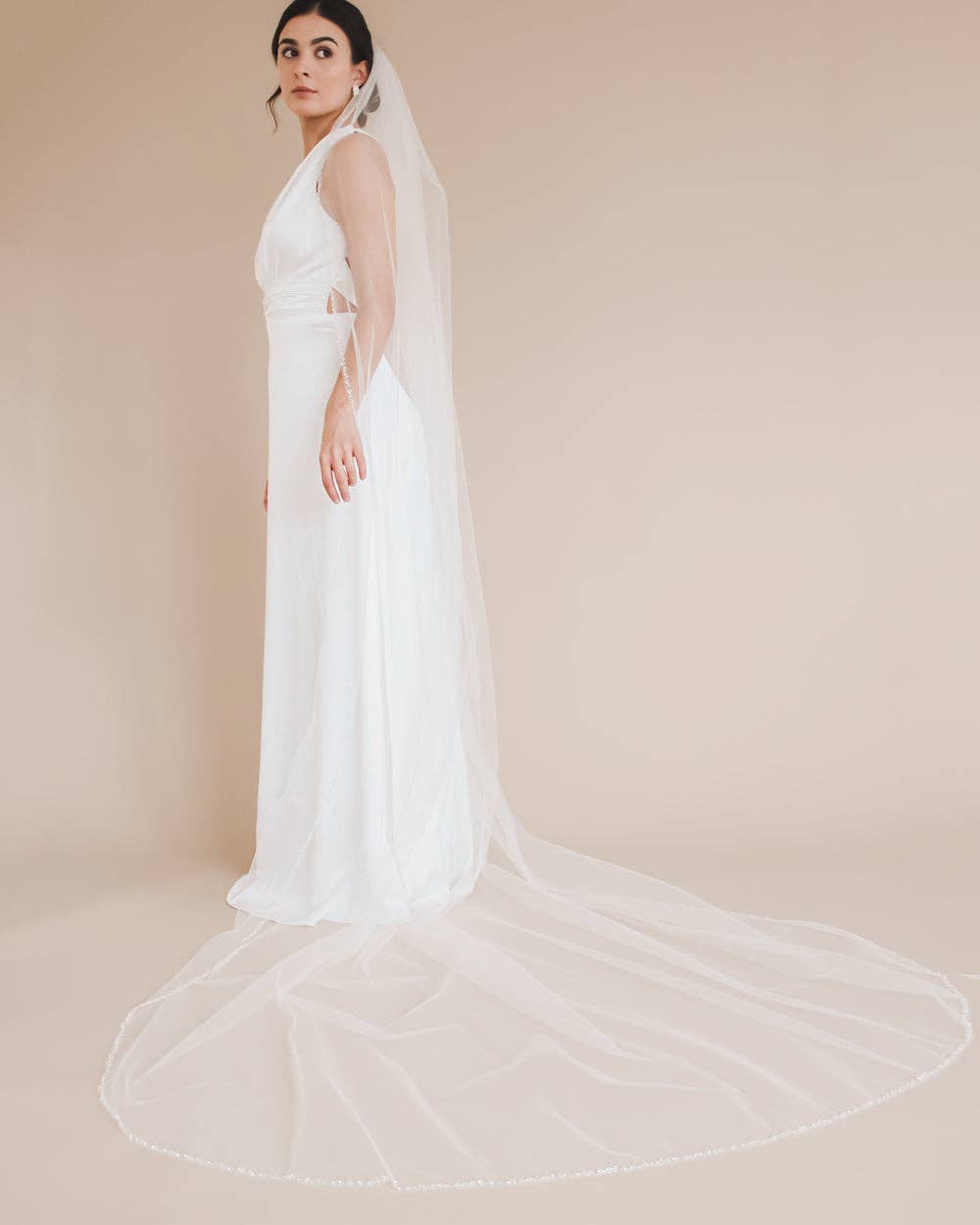 Dareth Colburn Designs - Wholesale Veil - Women's - Mariah Pearl & Crystal Beaded Veil1