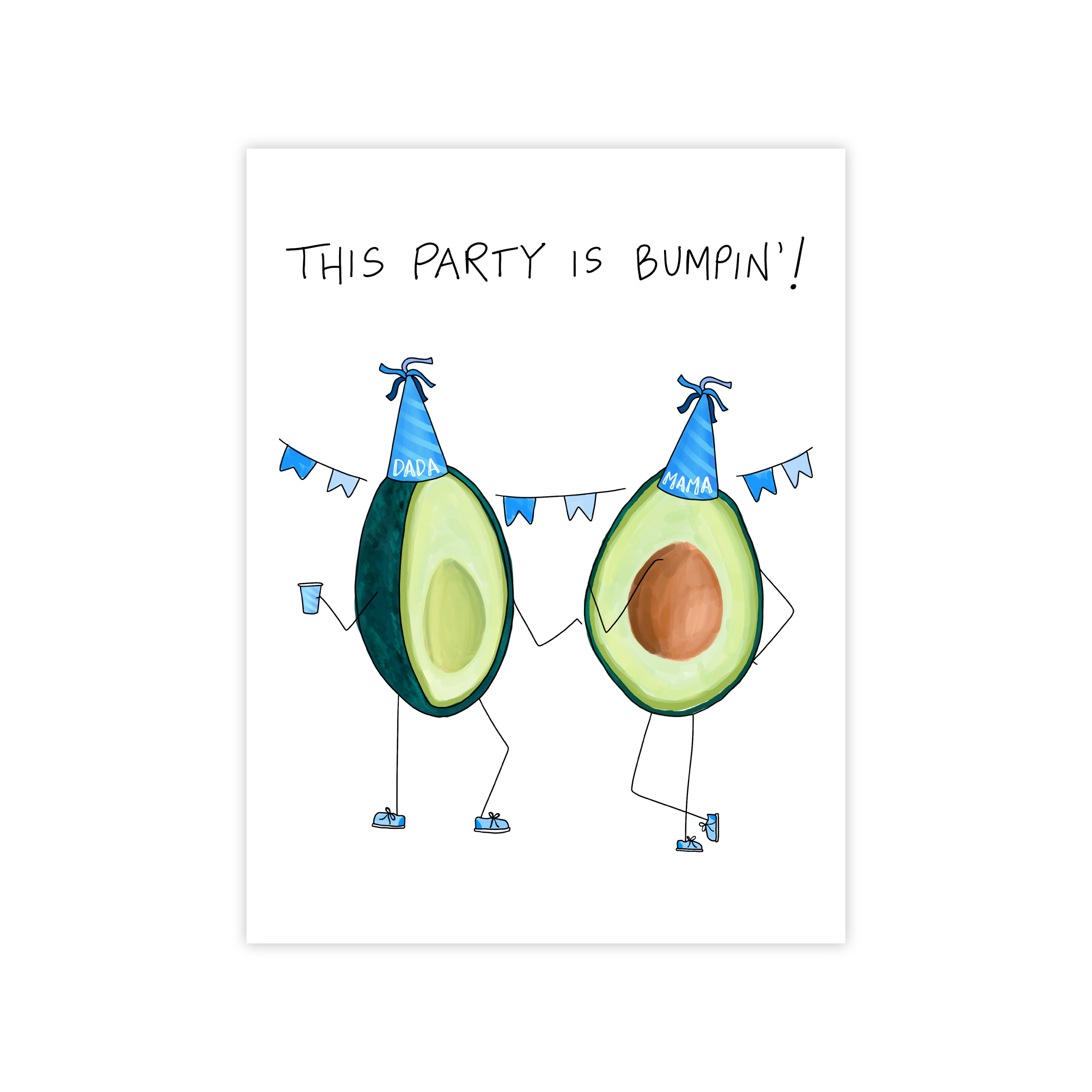 Lemon Lines - Wholesale Baby Card - A Bumpin' Party0