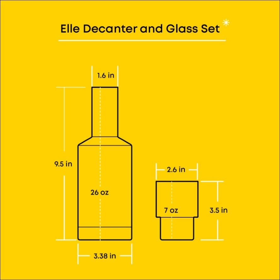JoyJolt - Wholesale Decanter - JoyJolt Elle Fluted Bedside Carafe Decanter Set with Glass5