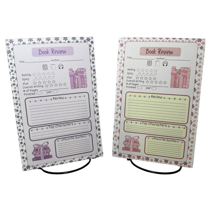 Delonna designs - Wholesale Notepad - Book Review Notepad, Bookish accessories, Book Review notepa1