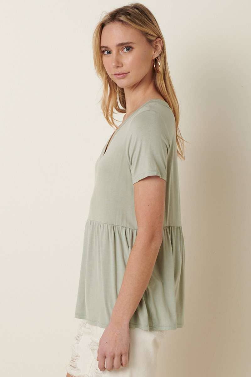 mittoshop - Wholesale Tunic - Women's - BT8128-BAMBOO V-NECK BABYDOLL TOP11