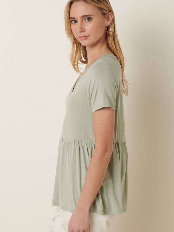 mittoshop - Wholesale Tunic - Women's - BT8128-BAMBOO V-NECK BABYDOLL TOP11