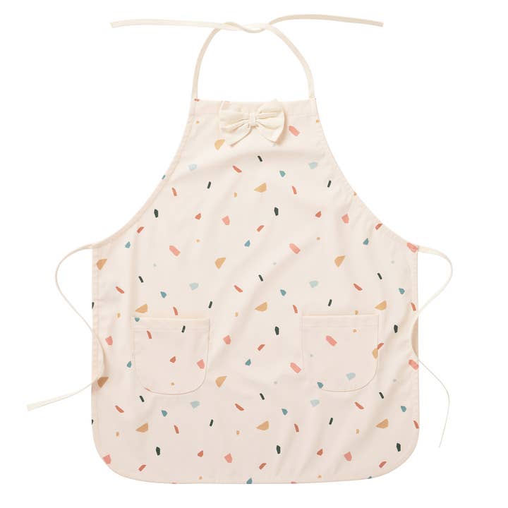 Bow tie kitchen apron - waterproof terrazzo fabric for wholesale by BB&Co