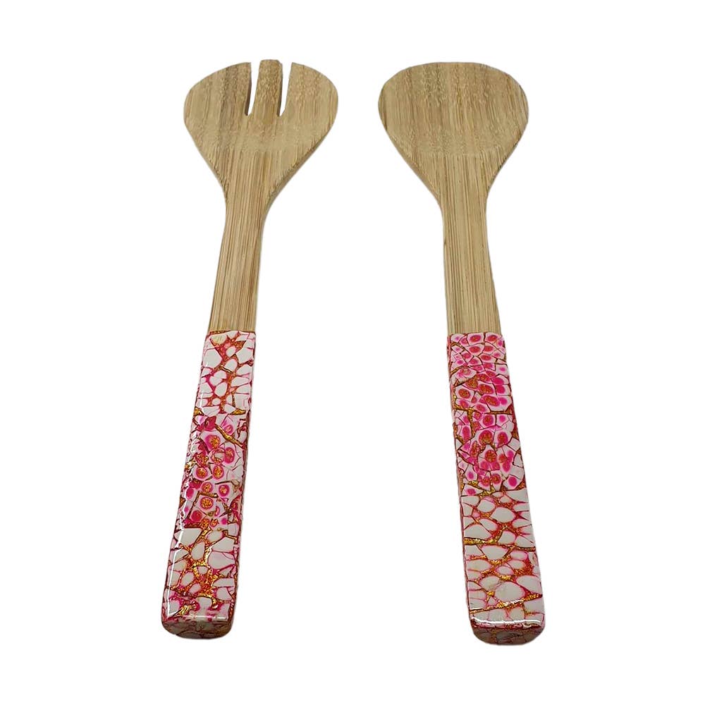 VIE - Wholesale Serve Bowl - Bamboo Salad Bowl, 23x10cm, with Matching Salad Servers15