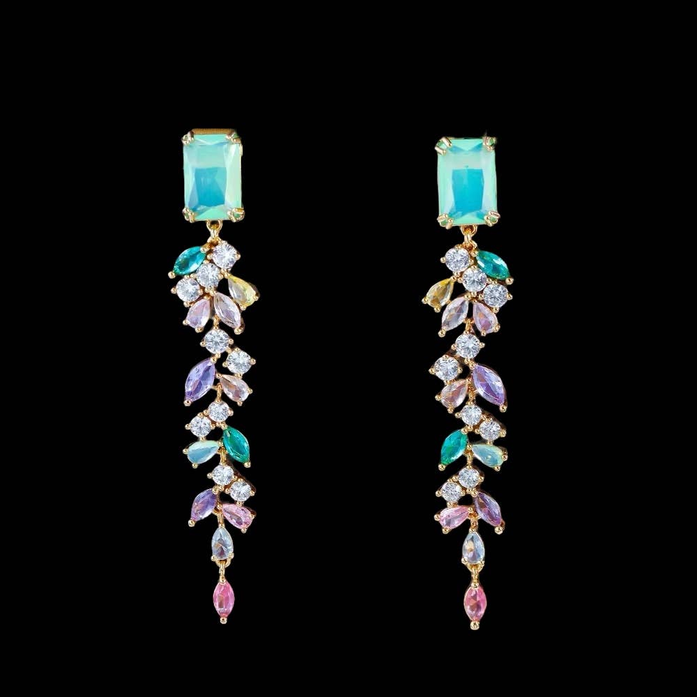 Athena Bridal Jewellery - Wholesale Dangle Earrings - CUBIC ZIRCONIA COLLECTION - SPARKLE DROP EARRINGS - CZER827 1