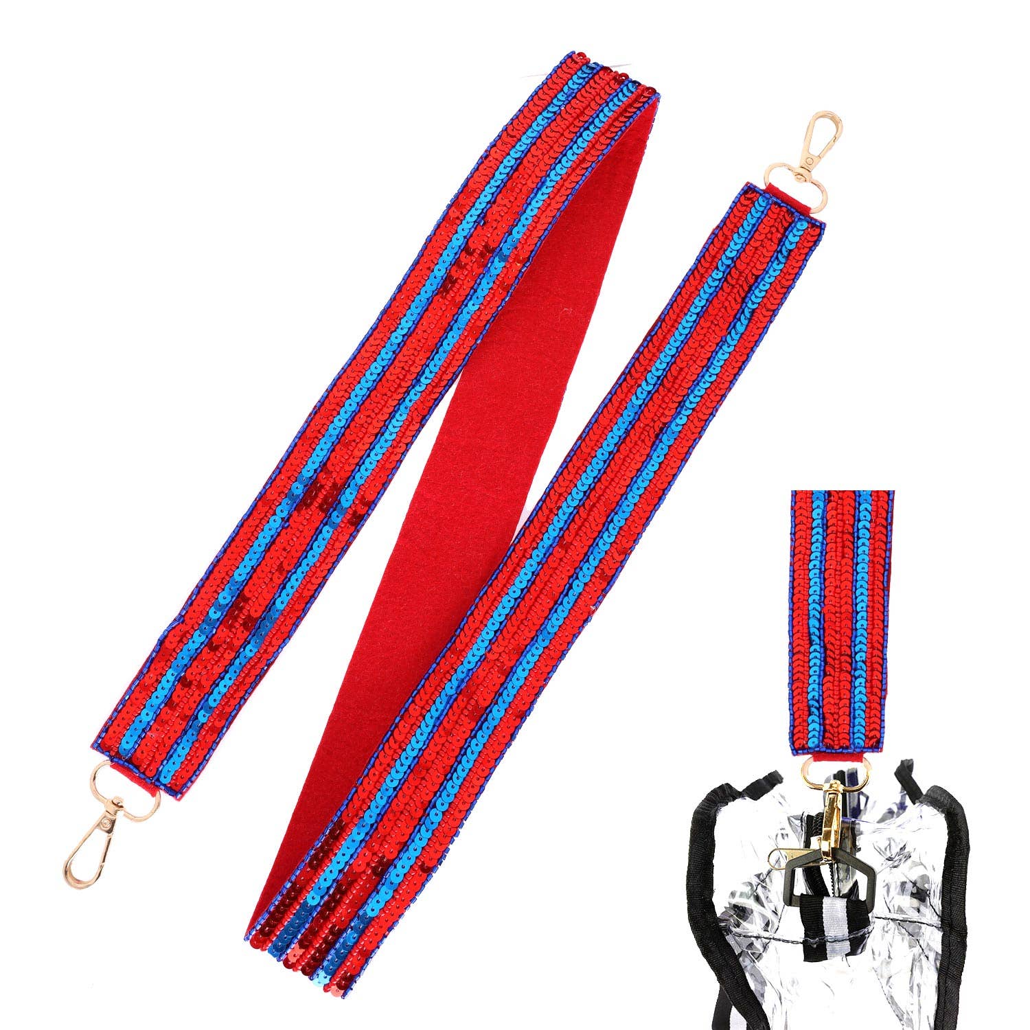 SP Sophia Collection - Wholesale Bag Strap - Women's - Game Day Sequin Shoulder Bag Strap5