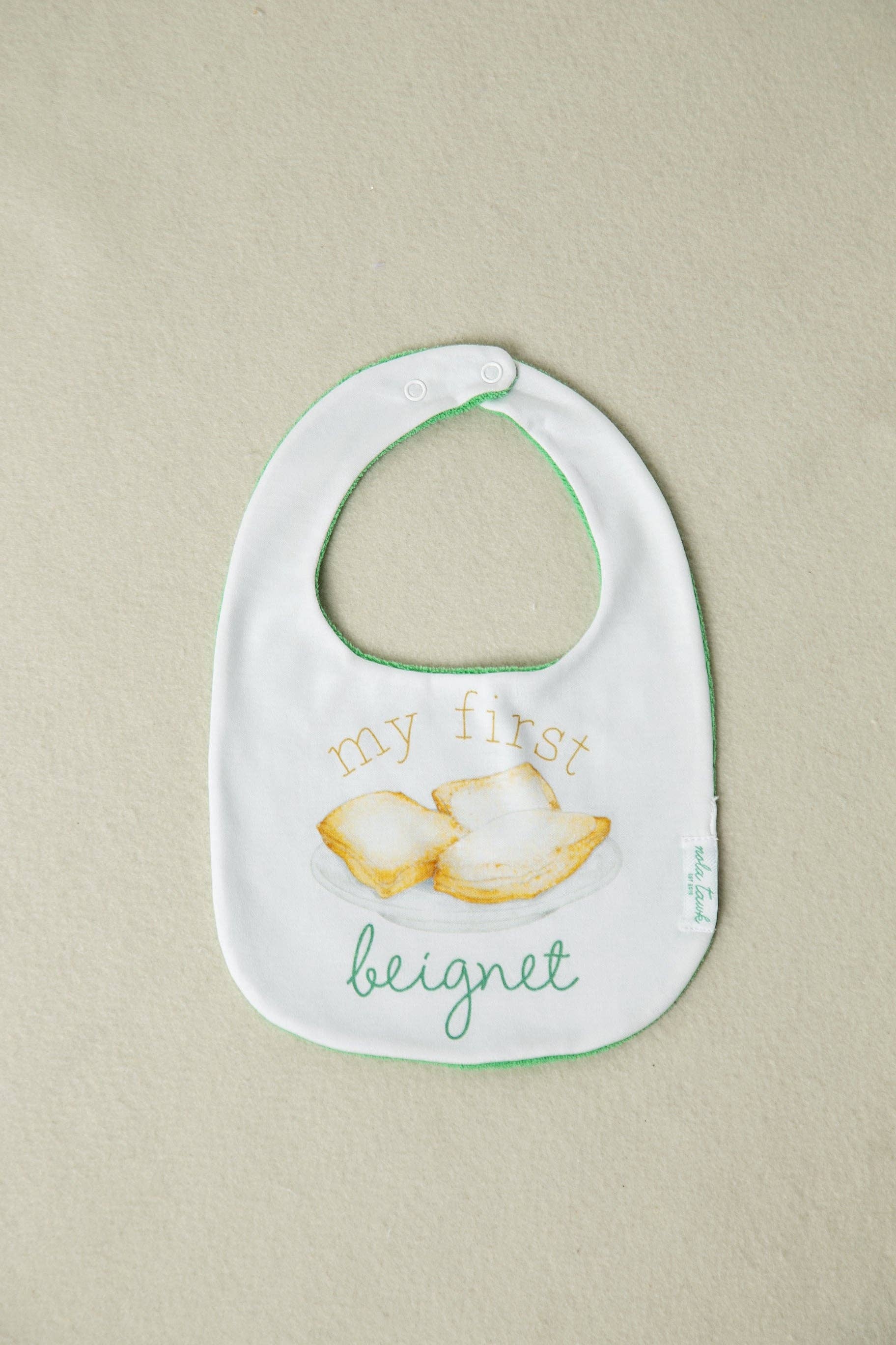 Nola Tawk - Wholesale Bib - Baby - My First Beignet Cotton Bib0