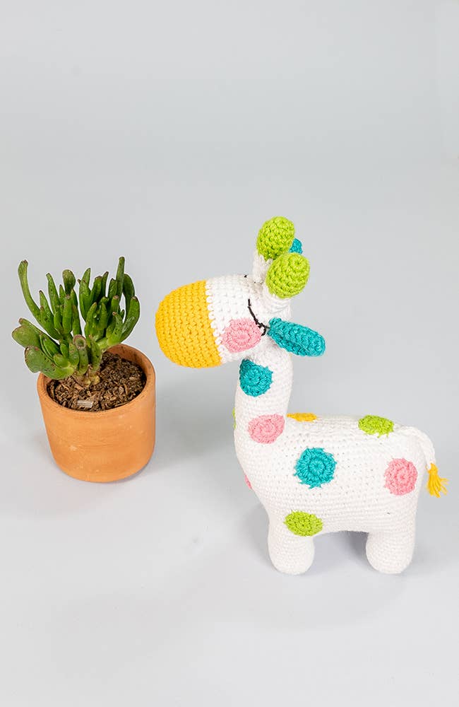 WUAMAN - Alpaca – wholesale Fyllda/plyschleksaker - Barn och baby – Virkade giraff | Babygåvor | Naturlig | Maskintvätt0