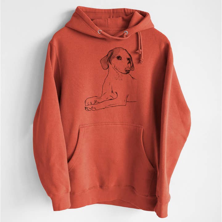 Opie le Foxhound - Sweat à capuche en polaire épaisse pour la vente par Inkopious