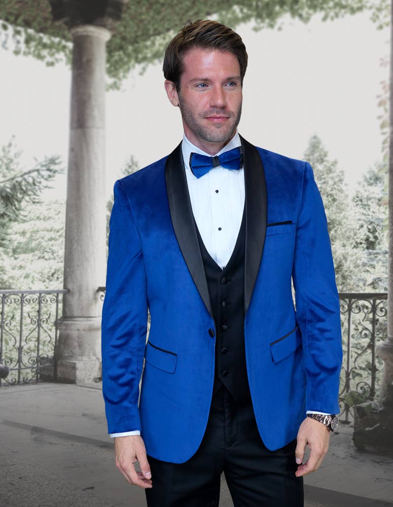Statement Clothing - Wholesale Tuxedo Set - Men's - Classic Satin Lapel Men's Tuxedo Set VL-1004