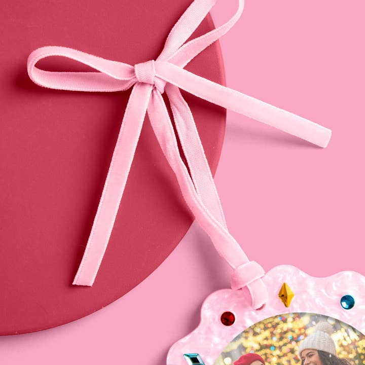 xo, Fetti - Wholesale Ornament - Picture Perfect Ornament - pink frame ornament Xmas Christmas Holiday Tree3