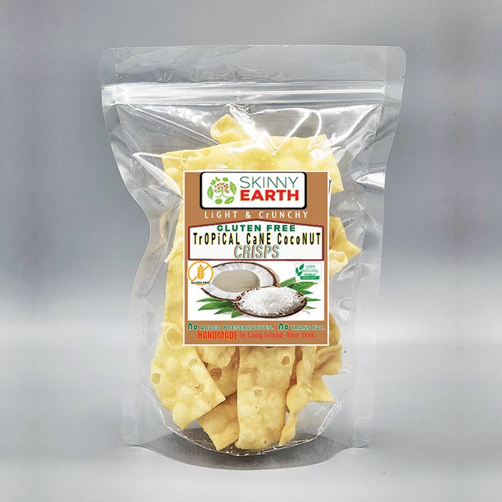 Gluten Free Tropical Coconut Crunchy crisps for wholesale by Hottyfii