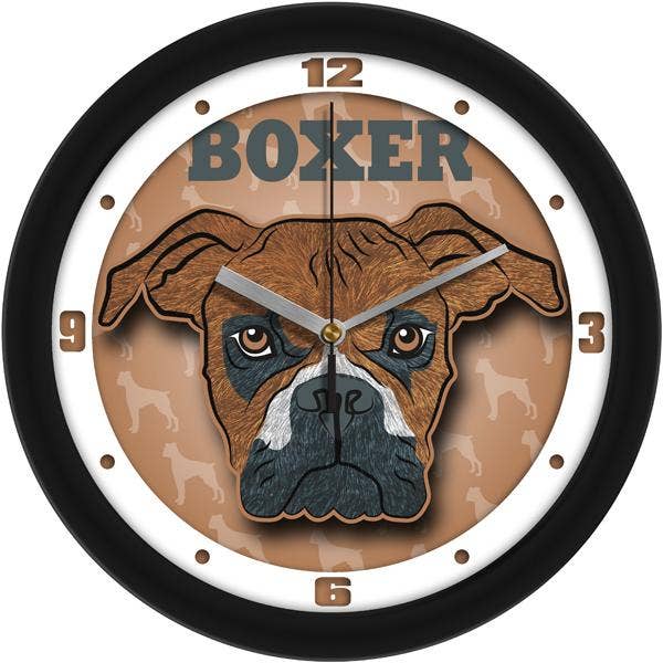 Boxer Dog Wall Clock for wholesale by Sun Time