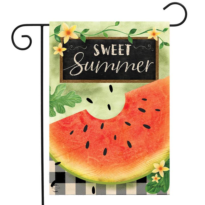 Briarwood Lane - Wholesale Flag - Sweet Summer Watermelon Primitive Garden Flag