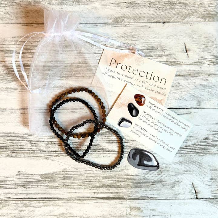 Earths Elements Wholesale - Wholesale Beaded Bracelet - Intentions Bracelet Protection 4mm.