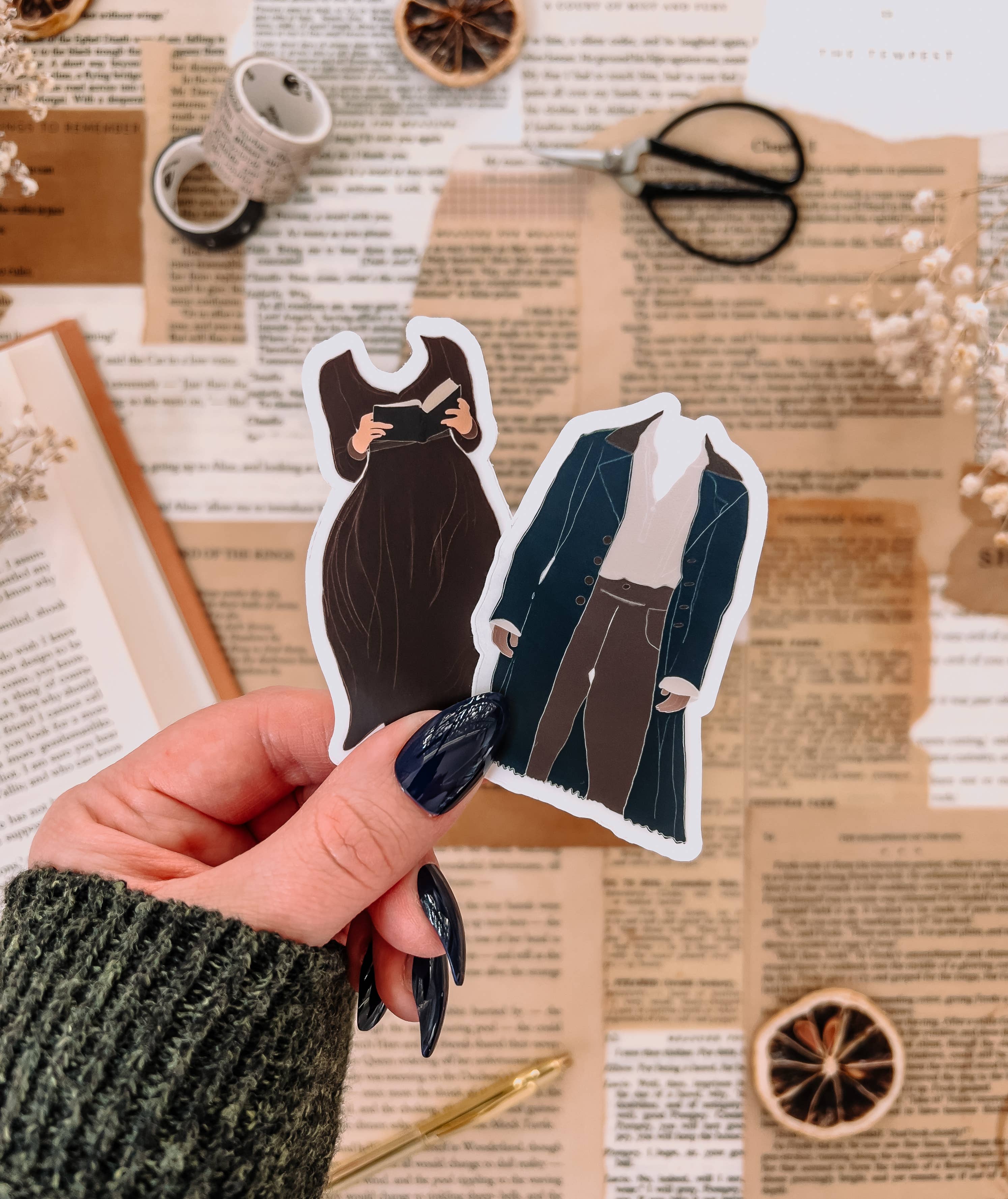 Twelfth Pine - Wholesale Sticker - Mr. Darcy Pride and Prejudice Sticker, 2x3in3