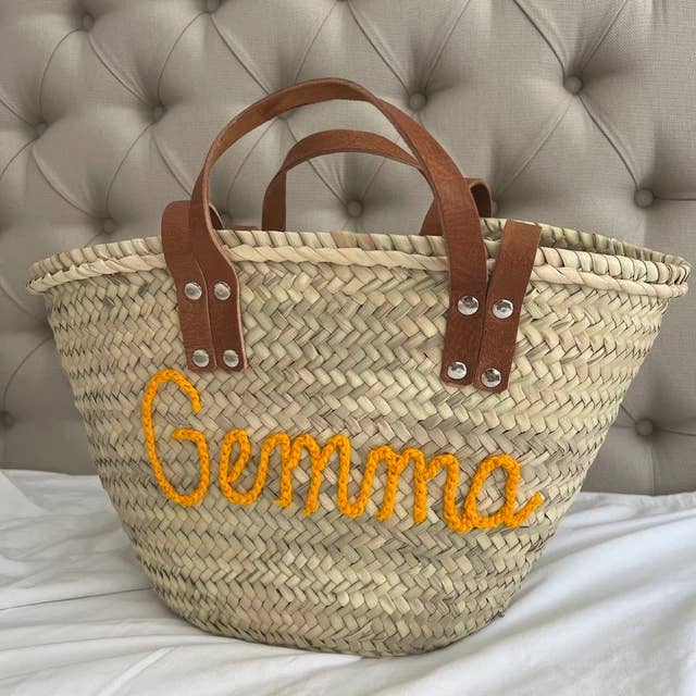 Bolsa de cesto de alça dupla em pele artesanal — Unique Gift Idea por atacado de MIRAMAR Store