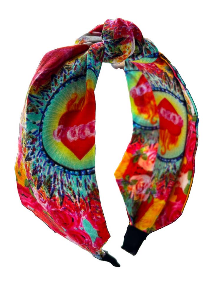 Immaculate Heart Silk Headband for wholesale by Jennifer Rothwell