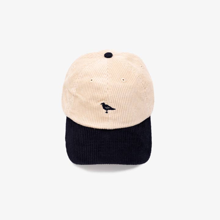 Just Mystic - Wholesale Baseball Cap - Unisex - Corduroy Logo Hat in Navy/White