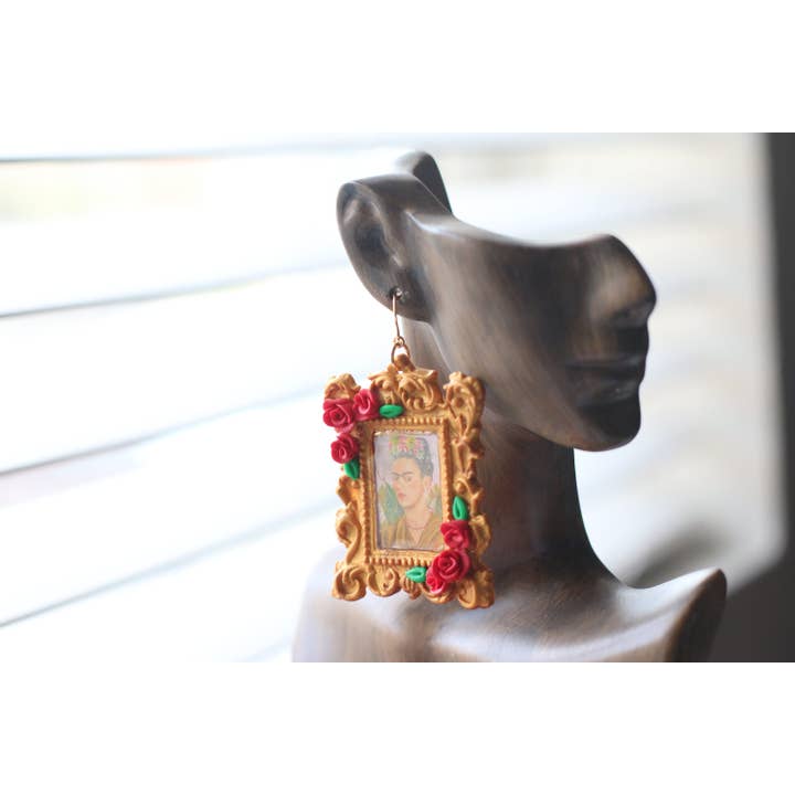 Skye Eclisse Jewelry – wholesale Hängande örhängen – Frida Kahlo örhängen för kvinnor, mexikanska statement-örhängen3