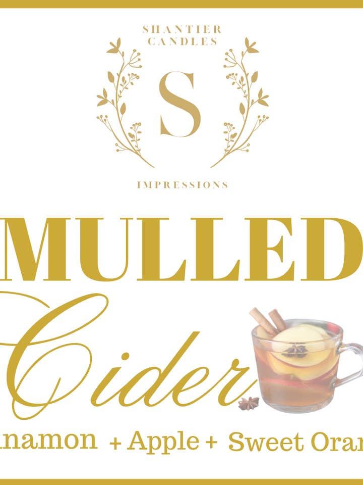 Mulled Cider Luxury Candle + Autumn Candle for wholesale by Shantier Candles Co.