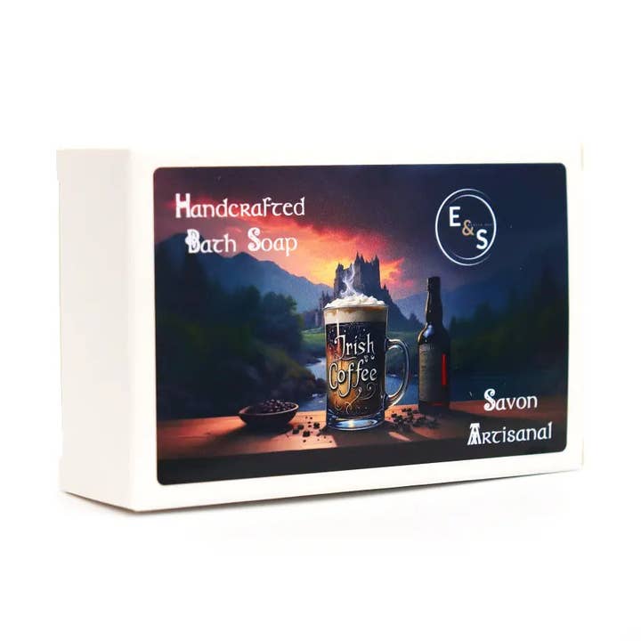 ARTISANAL SOLID SOAP IRISH COFFEE for wholesale by E&S Rasage Traditionnel