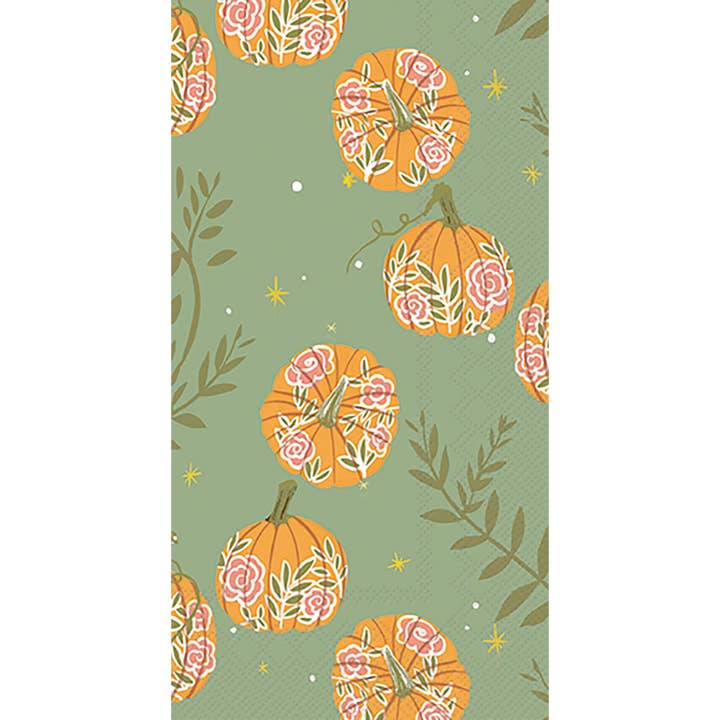 Papirservietter Pakke med 16 Græskar Med Roser Grøn Efterår for engroshandel hos Boston International