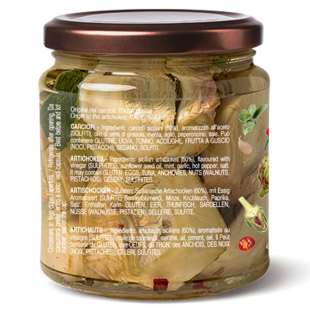 CONVIVIA for italian food lovers - Vendita all'ingrosso Verdure in scatola - Carciofi siciliani 280g1