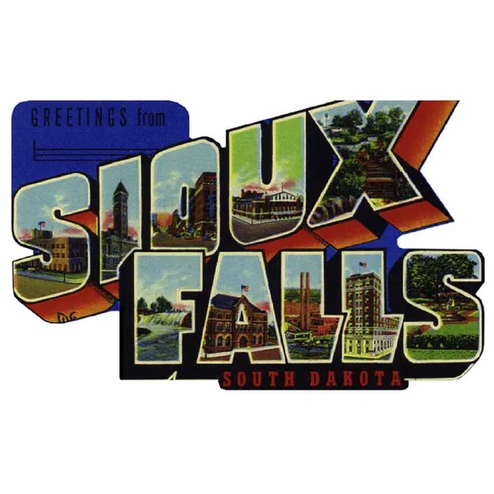 Morris Magnets - Vente Autocollant - Autocollant en vinyle - Sioux Falls Dakota du Sud Rétro