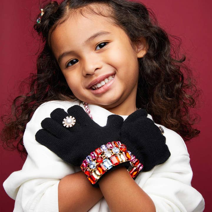 Super Smalls - Wholesale Gloves - Kids - Ice Skating Jeweled Gloves