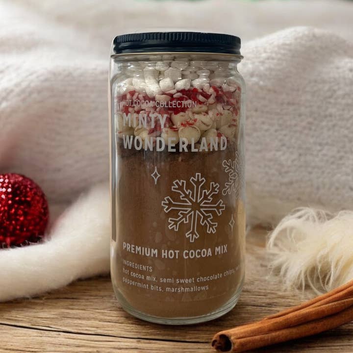 "Minty Wonderland" - Hot Cocoa Mix Jar for wholesale by Dry Goods Refillery