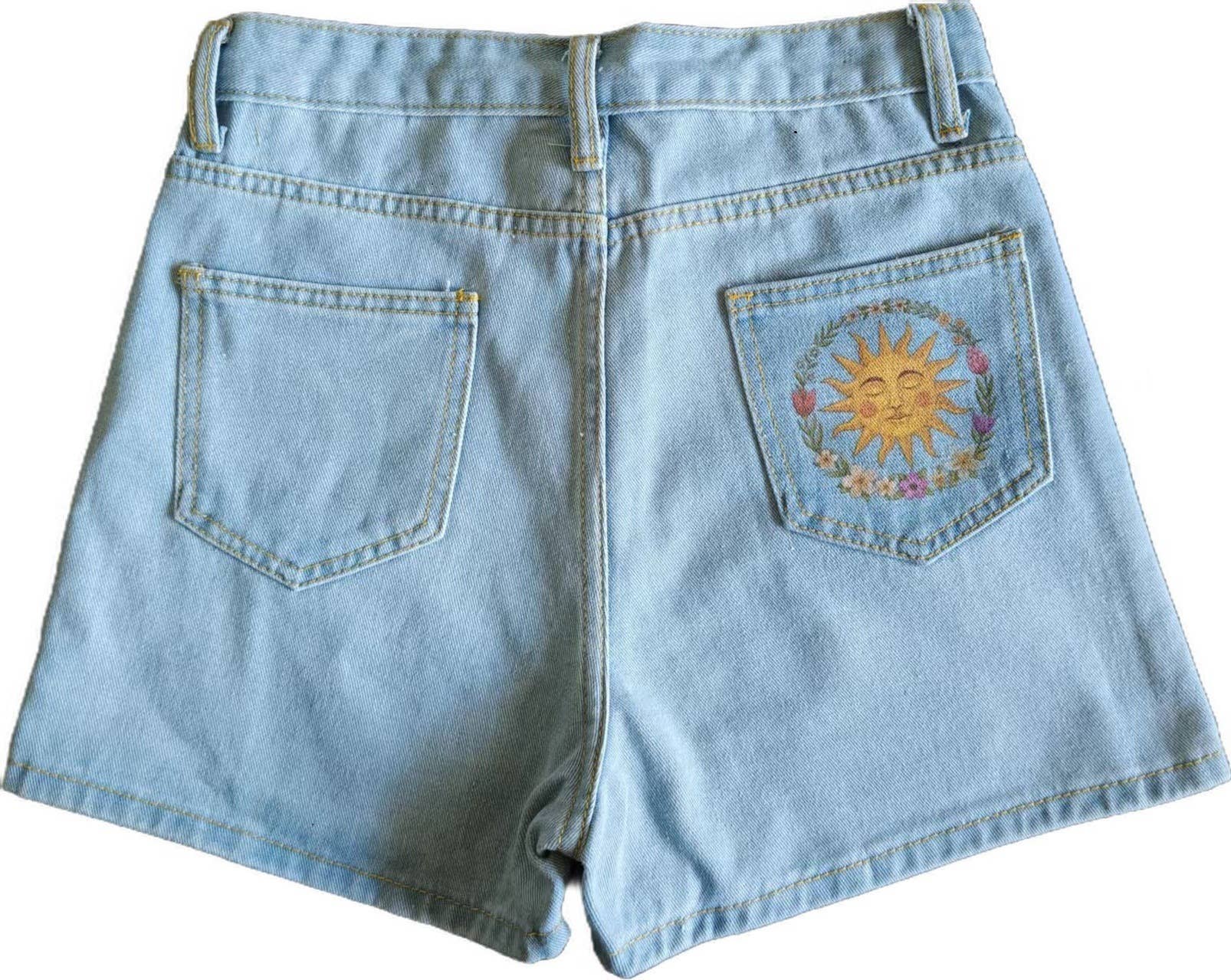 Tourtiwi - Wholesale Shorts - Women's - Women's Sun Floral Print Denim Shorts0