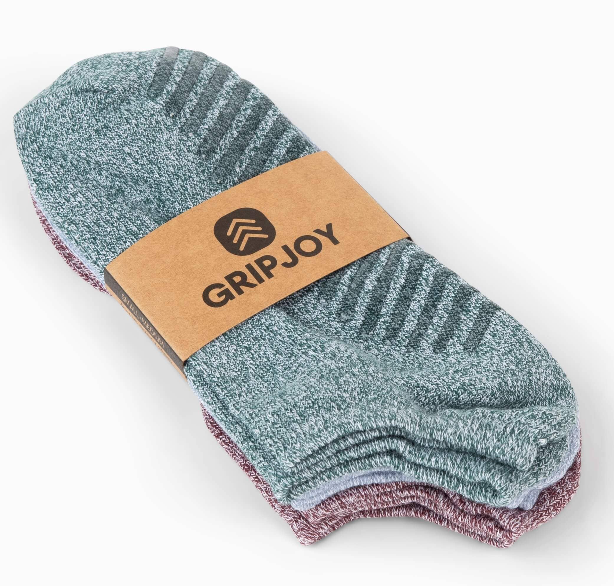 Gripjoy Socks Toddlers & Kids Green, Blue, Maroon Grip Socks - 4 pairs