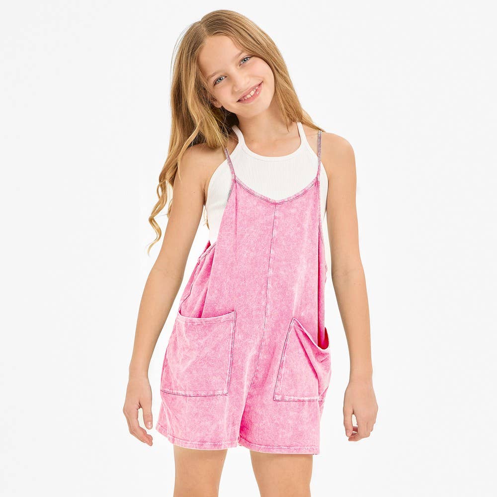 Good Girl - Wholesale Overalls - Kids - Two Pocket Mineral Wash Overall Romper / Onesie8