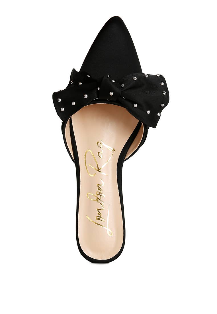 Rag Company - Wholesale Mules - Women's - Makeover Studded Bow Flat Mules2