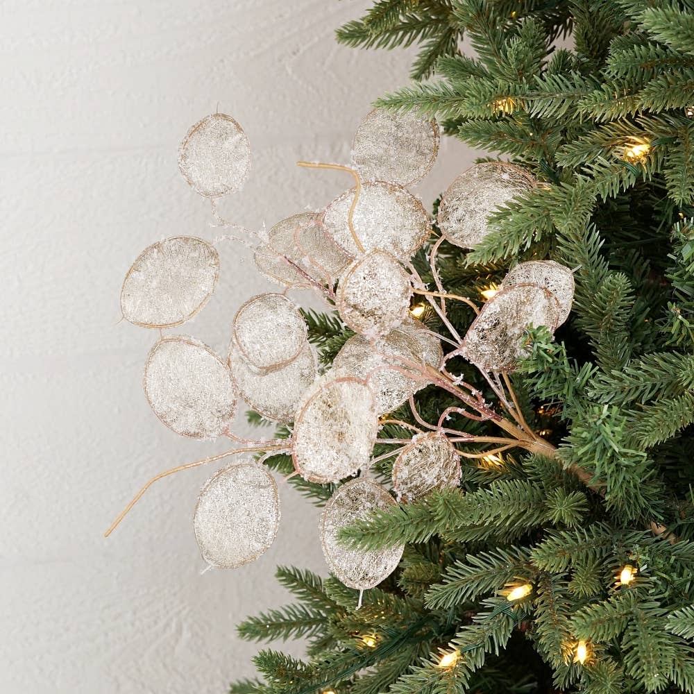 Impressive Enterprises, Inc. - Wholesale Christmas Decoration - 32070-14in Pick-Faux Lunaria silver dollars-CHAM5