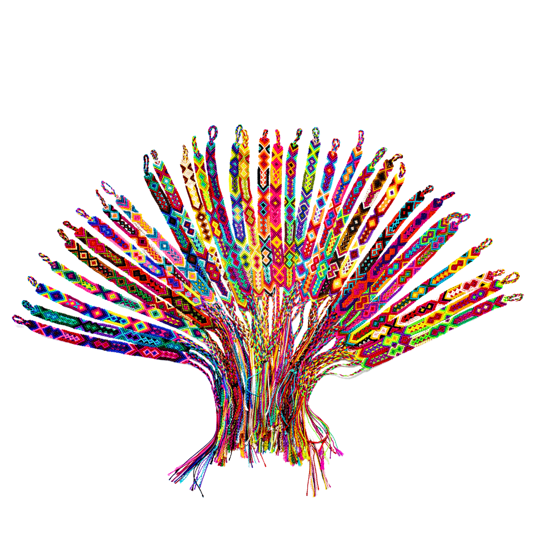 Lumily – wholesale Vävt/flätat armband – Vänskapsarmband i boho-stil med vävt mönster (4 storlekar) – Mexico12