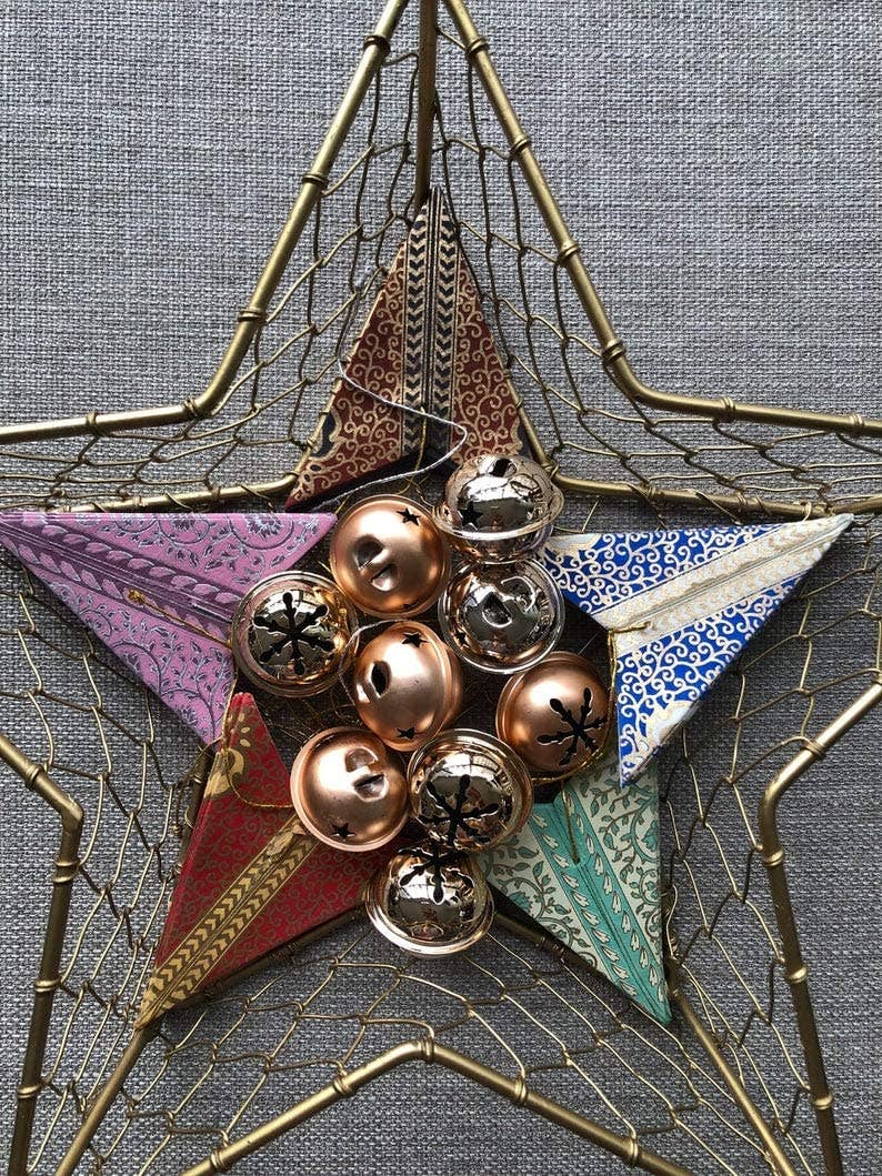 Bombay Paper - Wholesale Ornament Set - Star Ornaments - Set of 3 Handmade Paper Xmas Tree Ornaments2